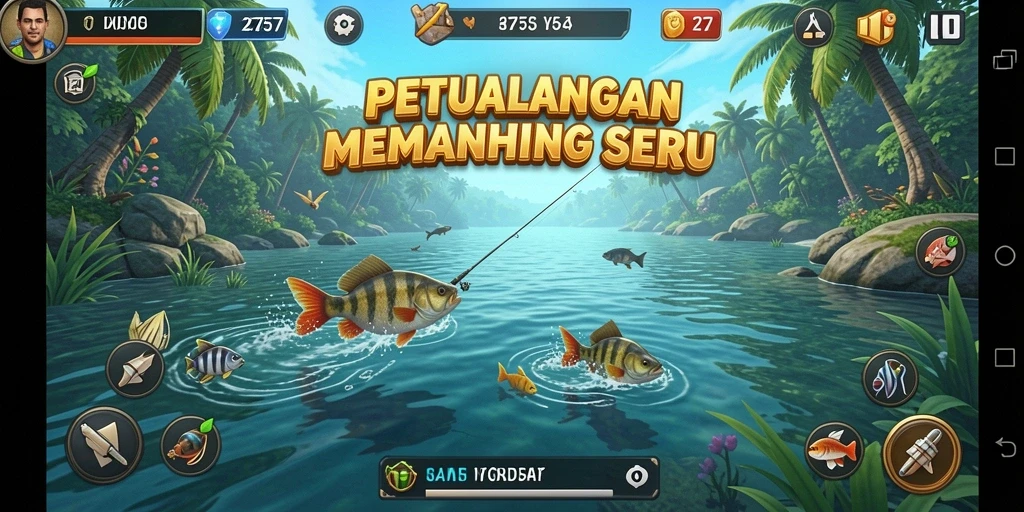 Screenshot gameplay memancing yang seru di 2757.