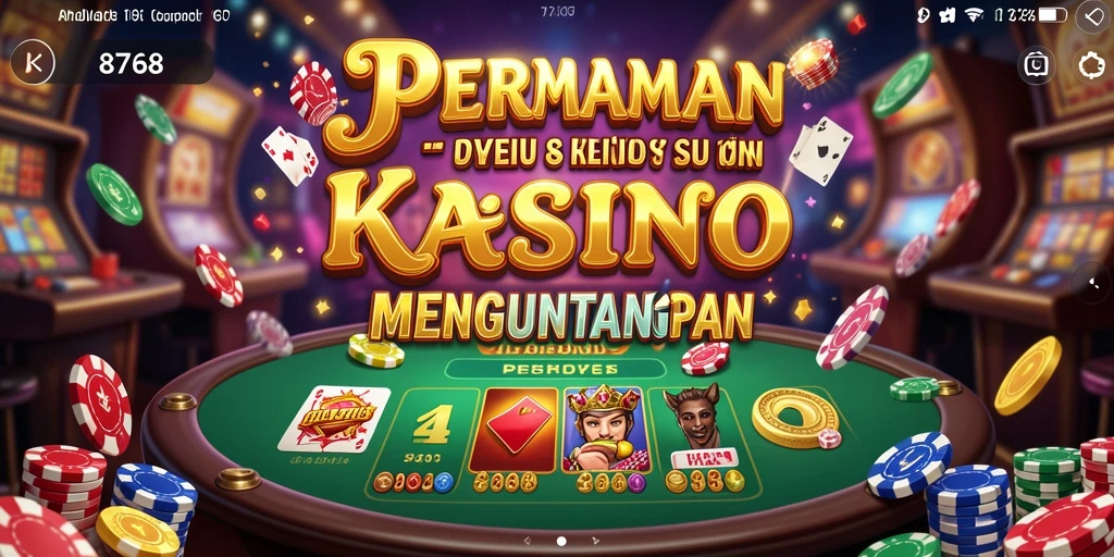 Tampilan gameplay seru dalam aplikasi Kasino 8768.