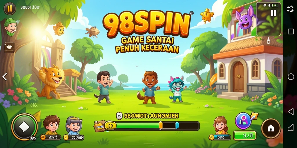 Tampilan gameplay yang penuh warna dan menarik di 98SPIN.