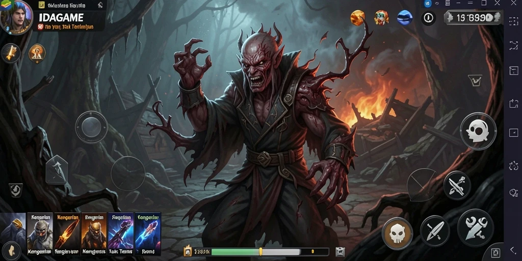 Screenshot menampilkan gameplay mencekam di IDAGAME.