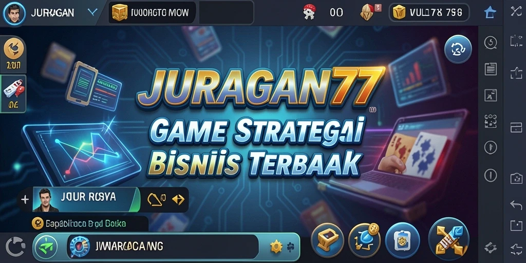 Screenshot utama JURAGAN77 menunjukkan gameplay seru dan menantang di dunia bisnis.