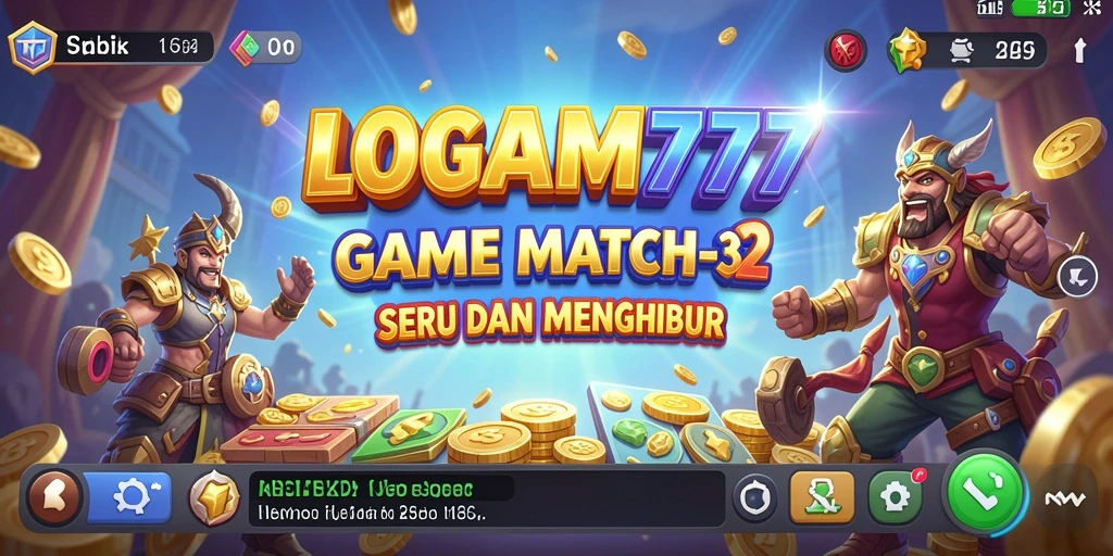Tampilan gameplay seru dari game Match-3 LOGAM777.