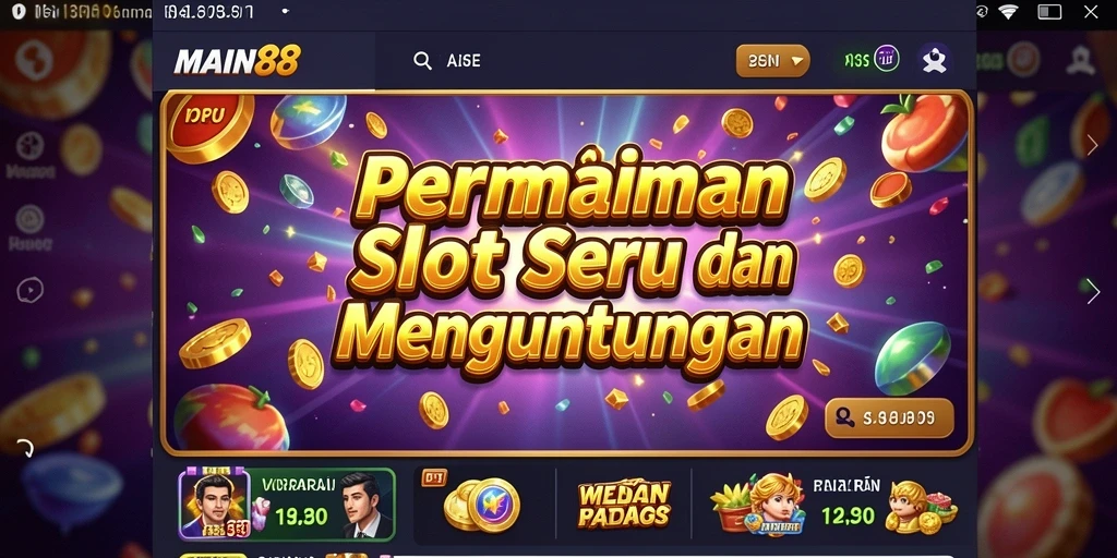 Screenshot menunjukkan gameplay Slot yang penuh warna dan menarik.