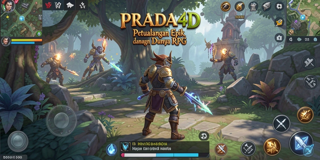 Screenshot gameplay PRADA4D menampilkan aksi RPG yang mendebarkan.
