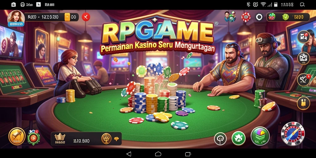 Tampilan gameplay kasino yang mendebarkan di RPGAME.