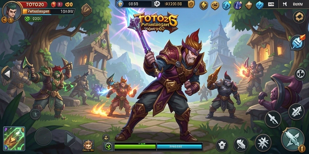 Screenshot gameplay TOTO20 menampilkan aksi pertarungan yang mendebarkan.