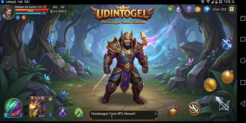 Tampilan gameplay RPG yang menegangkan dan penuh petualangan.